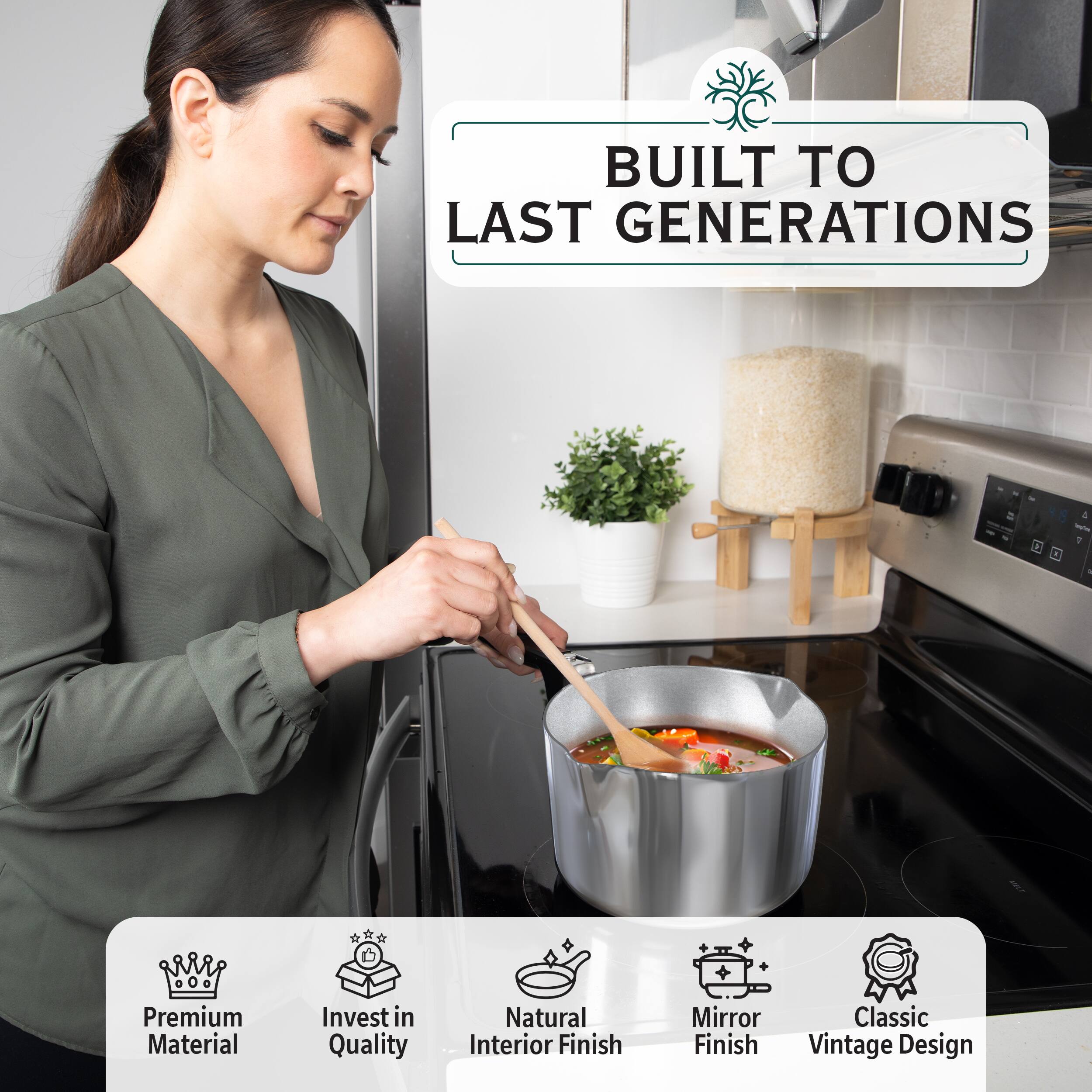 BUILT TO LAST GENERATIONS

4 - 1 Premium Material
Invest in Quality
Natural Interior Finish
Mirror Finish
Classic Vintage Design