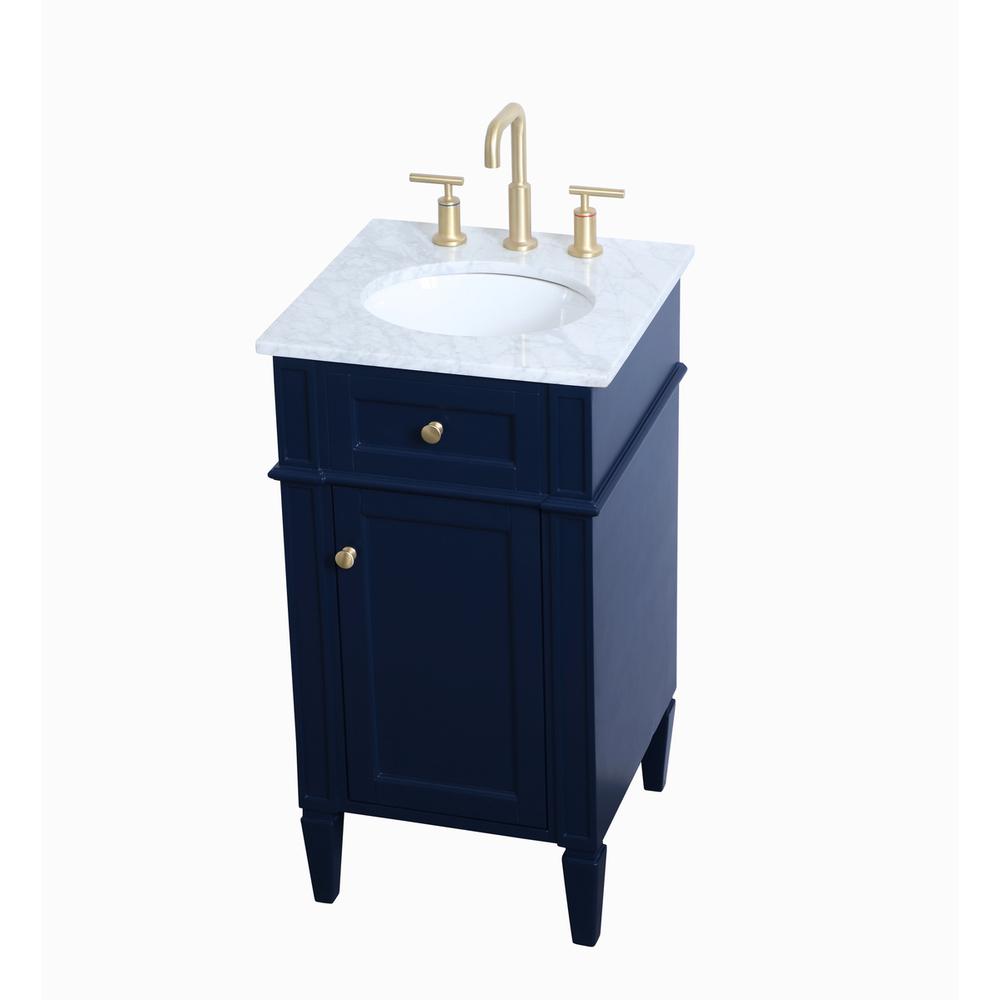 Alt View 4. Elegant Kitchen and Bath - 18 inch Single bathroom vanity in blue - Blue.