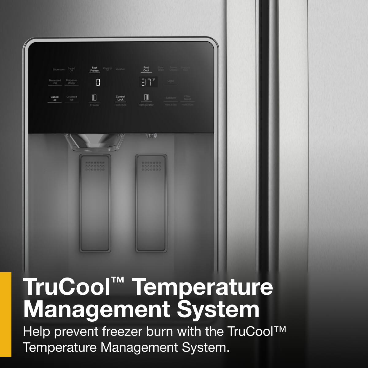 Alt View 2. Whirlpool - 28.7 Cu. Ft. Side-by-Side Refrigerator with TruCool System - Fingerprint-Resistant Stainless Finish.