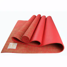 Maji Sports - Jute Premium Eco Yoga Mat + Foot Massager - Red