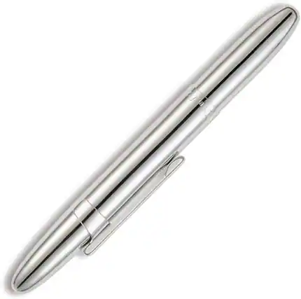 Front. Fisher - Fisher Space Pen Chrome Bullet Space Pen with Clip.