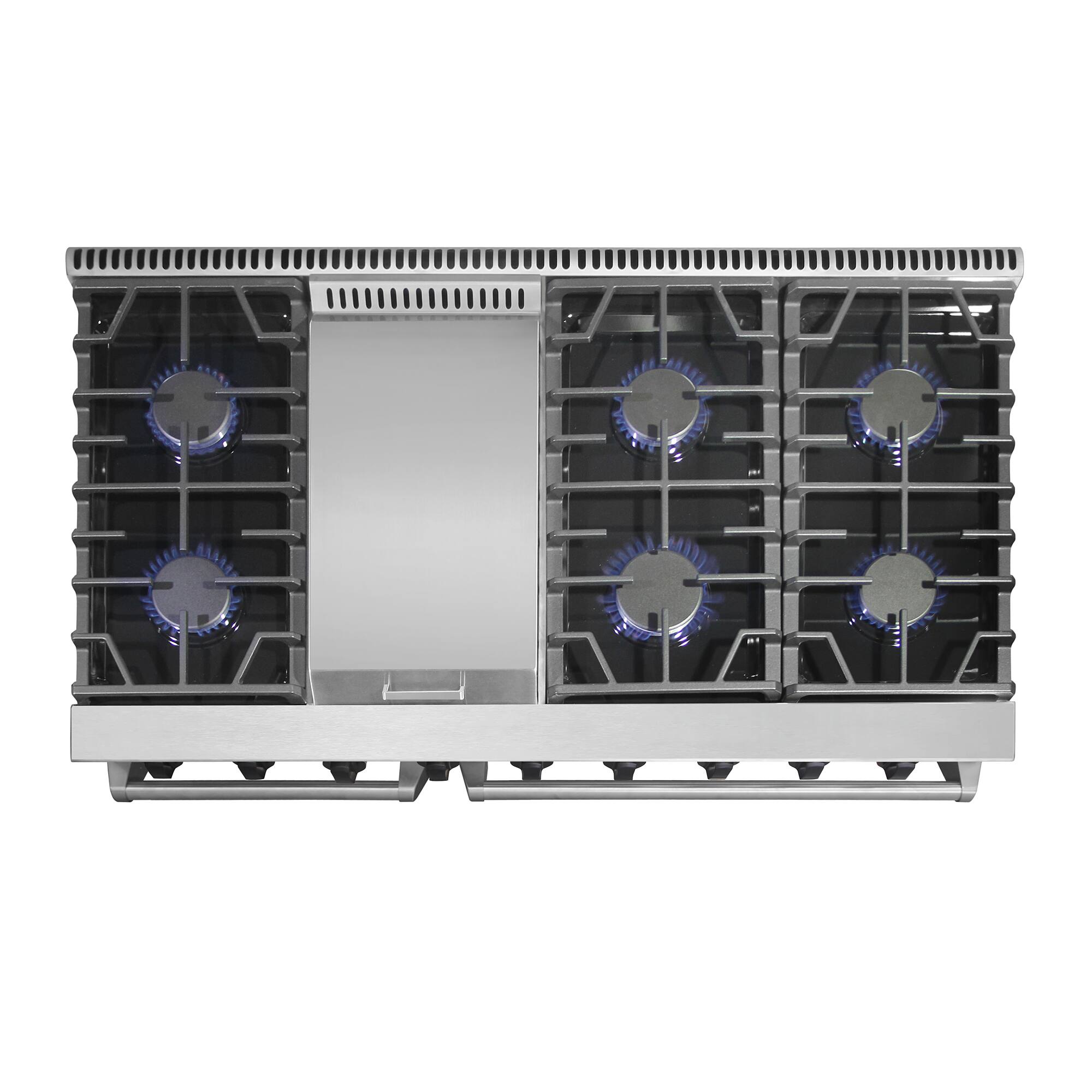 Alt View 7. Stellari - 48 in. 6-Burners 6.8 cu. Ft. Double Oven Freestanding Professional Gas Range in Stainless Steel, Griddle,Convection Oven - Stainless Steel.