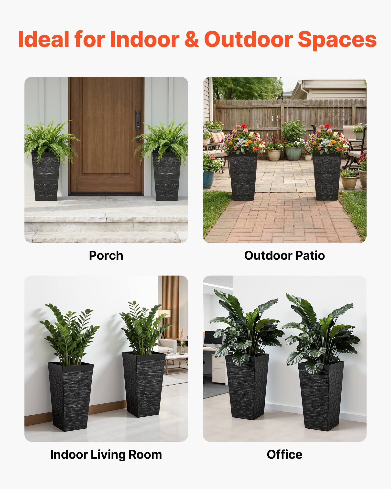 Ideal for Indoor & Outdoor Spaces

- Porch
- Outdoor Patio
- Indoor Living Room
- Office