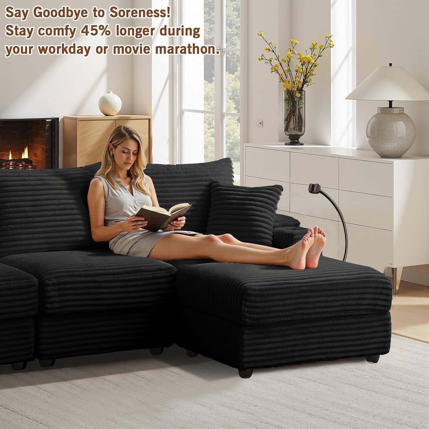 Say Goodbye to Soreness! Stay comfy 45% longer during your workday or movie marathon.