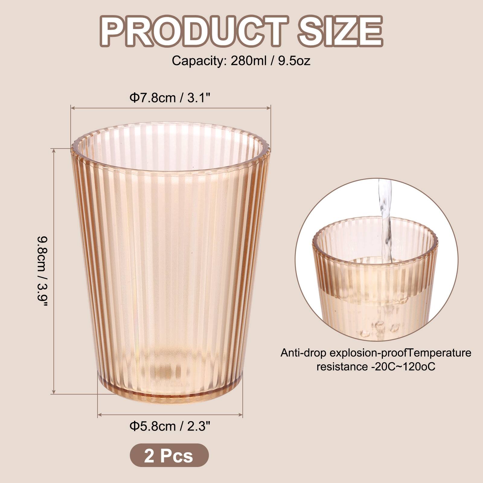 PRODUCT SIZE  
Capacity: 280ml / 9.5oz  
Φ7.8cm / 3.1"  
9.8cm / 3.9"  
Φ5.8cm / 2.3"  
Anti-drop explosion-proof  
Temperature resistance -20°C~120°C  
2 Pcs