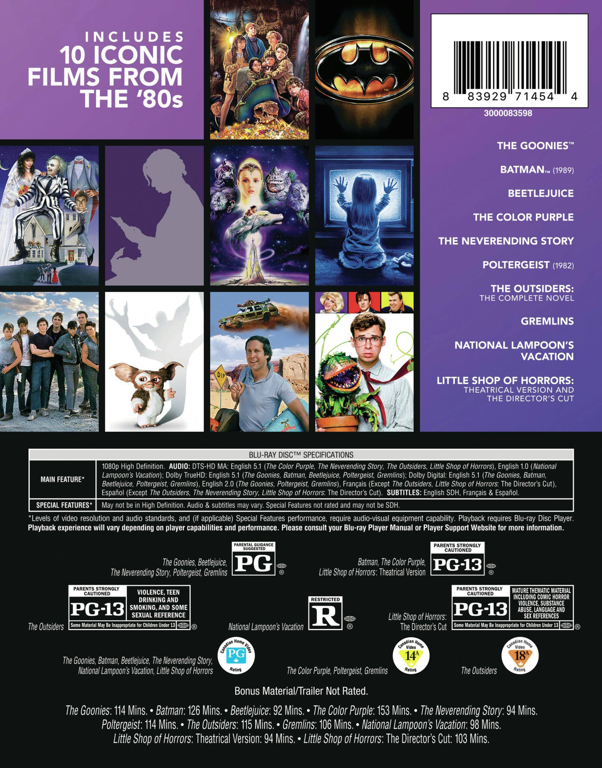 Back. Best of 80s 10-Film Collection, Vol 2. (Blu-ray Set) [Blu-ray].