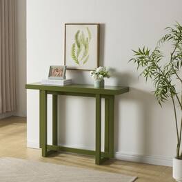 Kings Brand Furniture - Console Table for Entryway, Wood Sofa Table Behind Couch, and Entry Table for Living Room - Avocado