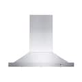 ZLINE - 30 inches - Externally Vented - Island Range Hood - Stainless Steel