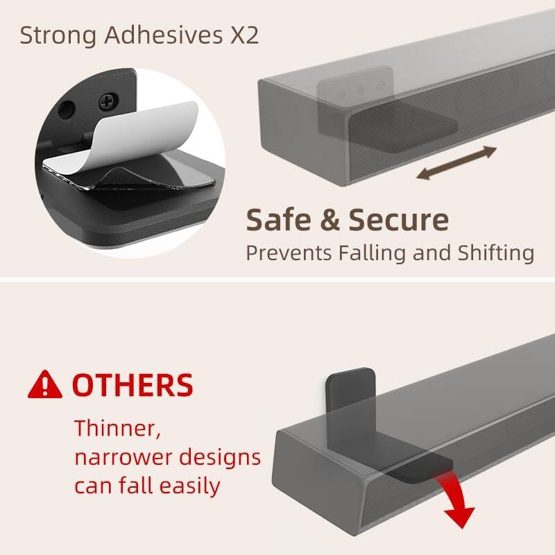 Strong Adhesives X2

Safe & Secure
Prevents Falling and Shifting

OTHERS
Thinner, narrower designs can fall easily
