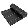 Front. Costway - 6 x 300FT Weed Barrier Landscape Fabric 4.6 OZ Heavy Duty Woven Gardening Mat - Black.