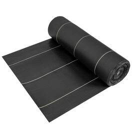 Costway - 6 x 300FT Weed Barrier Landscape Fabric 4.6 OZ Heavy Duty Woven Gardening Mat - Black