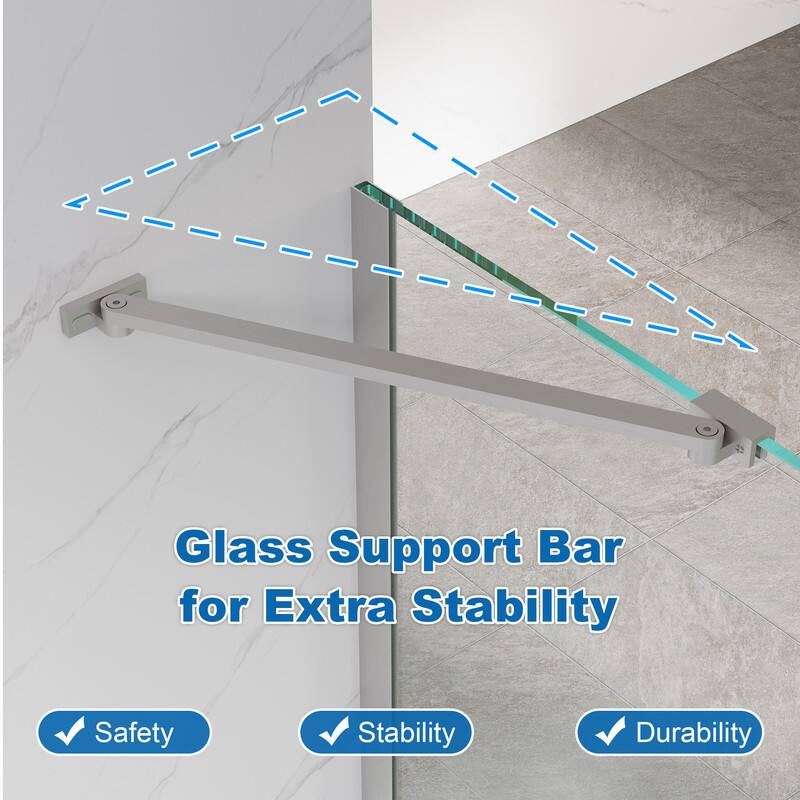 Glass Support Bar for Extra Stability

- Safety
- Stability
- Durability