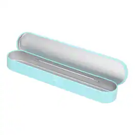 Unique Bargains - Metal Tin Box Container, 7x1.5x0.8 Inch Rectangular Hinged Lid Box, Mini Portable Storage for Drawing Pins & Pencil - Blue