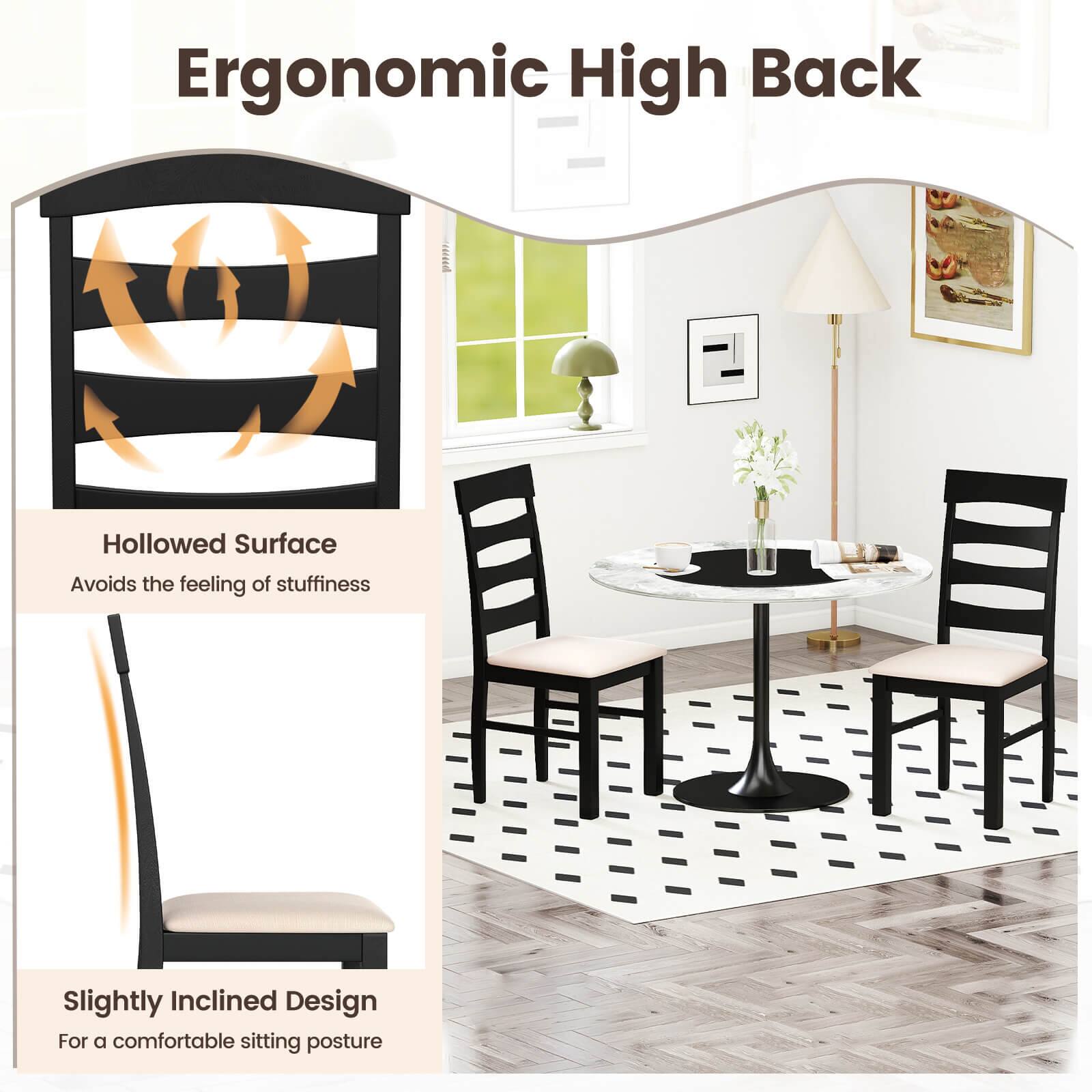 Ergonomic High Back

Hollowed Surface
Avoids the feeling of stuffiness

Slightly Inclined Design
For a comfortable sitting posture