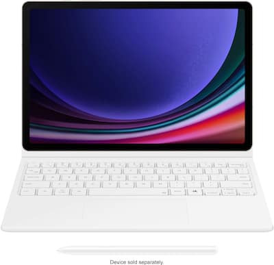 Samsung Galaxy Tab S9 / S9 FE / S10 FE Book Cover Keyboard White Samsung Galaxy Tab S9 / S9 FE / S10 FE Book Cover Keyboard White