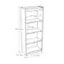 Alt View 13. CorLiving - Hawthorne Collection 4 Shelf Floor-Standing Bookcase - White.