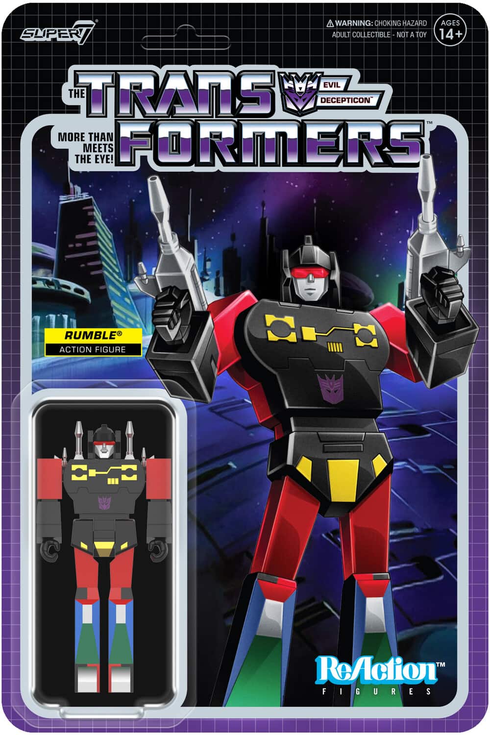 Super7 - Transformers - Reaction Figures Wv8 - Rumble (Red) - COLLECTABLES - Multicolor