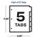 1 Set of 5 Tabs
5 Tabs
11.25" x 9.25"
