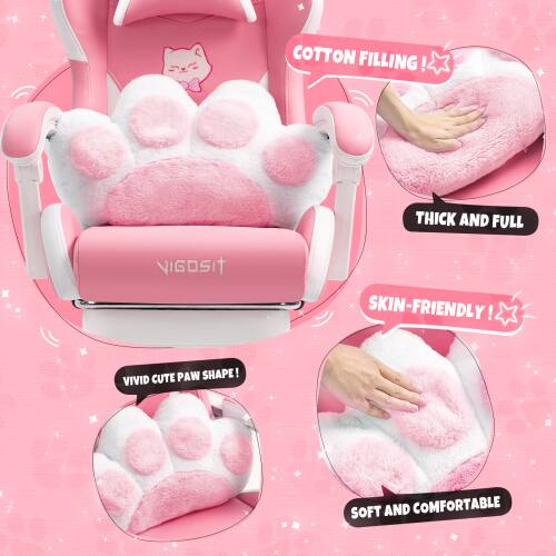 COTTON FILLING! THICK AND FULL  
SKIN-FRIENDLY!  
VIVID CUTE PAW SHAPE!  
SOFT AND COMFORTABLE