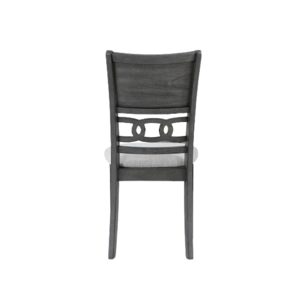 Alt View 1. FurniFact - Solid Wood Dining Chair Set of 4 Fabric Seat Contemporary Gray Style - Grey.
