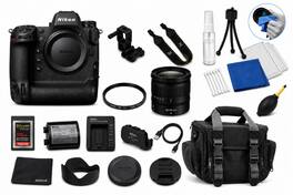 Bundle - Nikon - Z9 Mirrorless Camera with 24-70mm f/4 S Lens and 128GB CFexpress Memory Card - Black