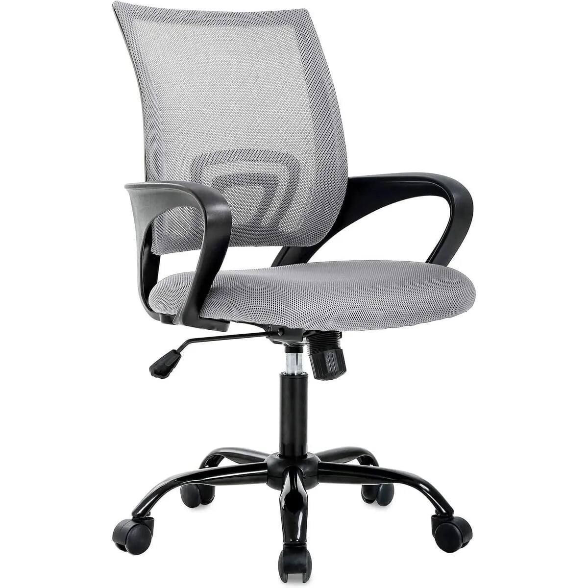 Front. blue - Ergonomic Mesh Office Chair - Lumbar Support & Adjustable Height - Blue; orange; green; burgundy.