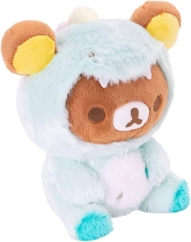 Alt View 1. Rilakkuma - Rilakkuma San-X Original: Plays with Dino Series Plush - Pastel Green.