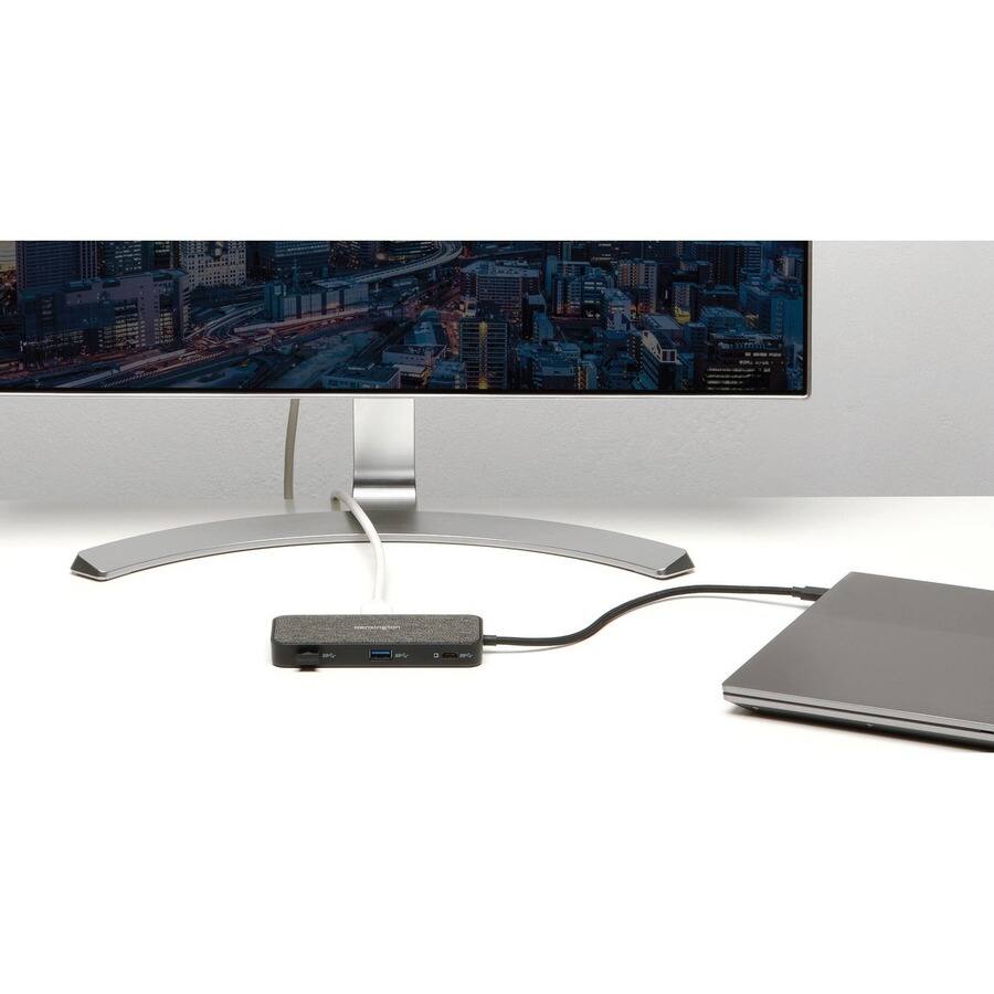 Alt View 2. Kensington - Kensington SD1650P USB-C Single 4K Portable Docking Station with 100W Power Pass-Through - for Tablet PC, Notebook - 100 - Black.