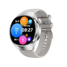 SKRAN - Round Screen Sports Smartwatch with Bluetooth Calling - Waterproof, Sports Smartwatch with Voice Assistant - Gray - (2026)