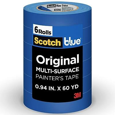 Scotch - Original Painter's Tape, 0.94" x 60 yds., 6 Rolls/Pack (MMM209024EVP) - Blue