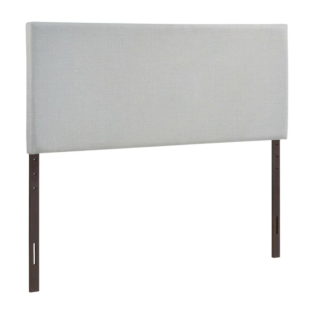 FurniFact - Upholstered Queen Headboard in Neutral Fabric, Durable Frame, Stylish Design - Gray
