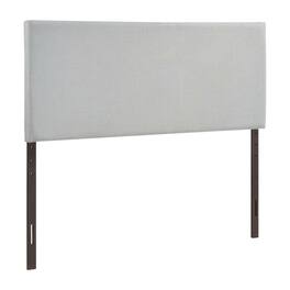 FurniFact - Upholstered Queen Headboard in Neutral Fabric, Durable Frame, Stylish Design - Gray