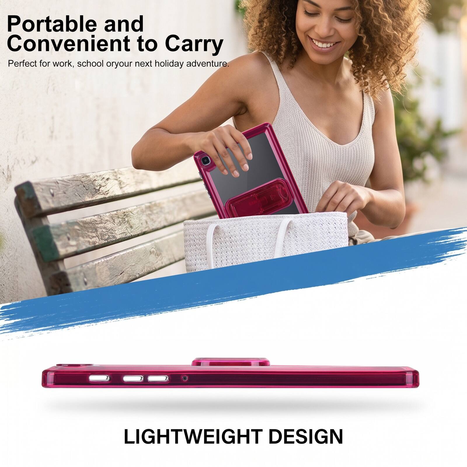 Portable and Convenient to Carry  
Perfect for work, school or your next holiday adventure.  
LIGHTWEIGHT DESIGN