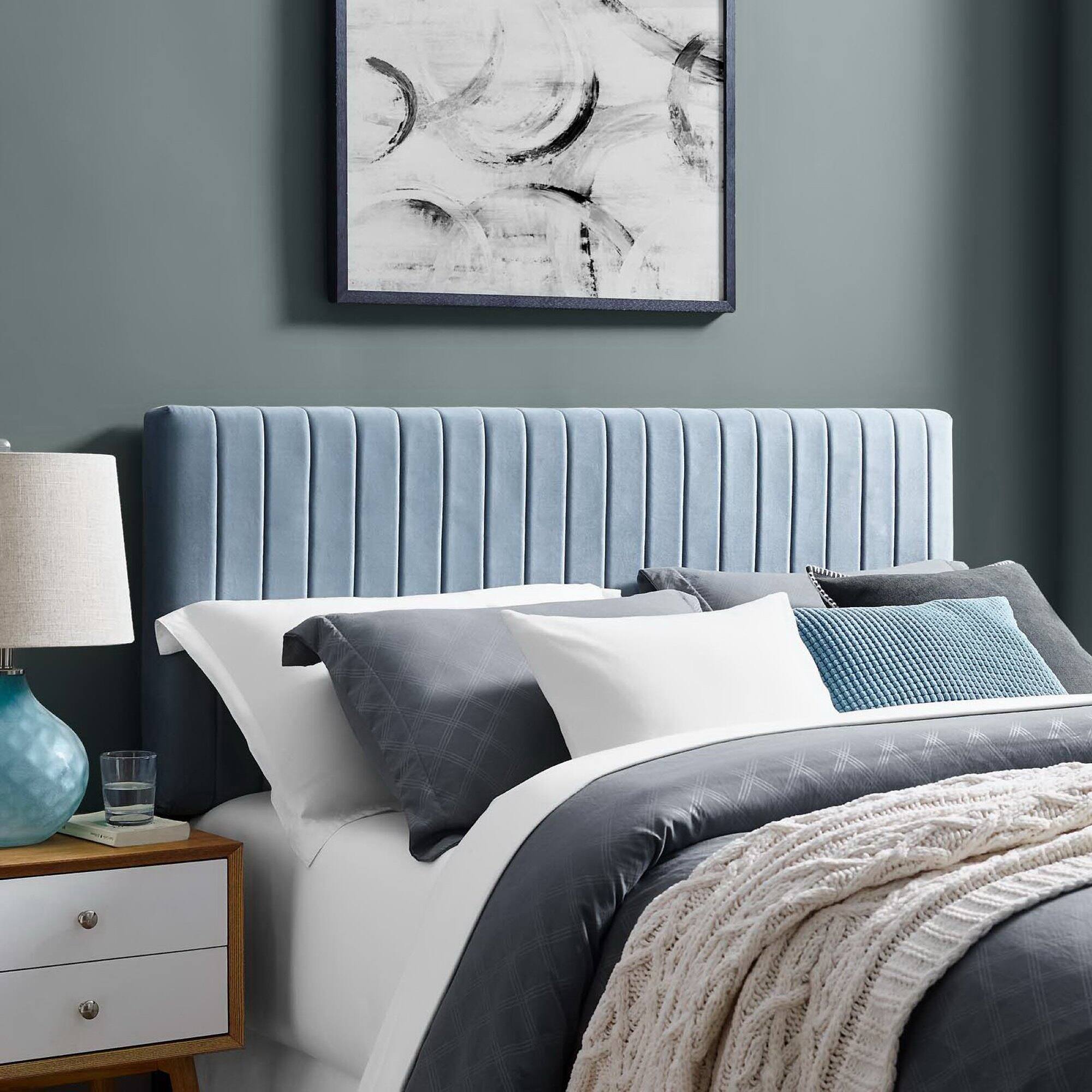 Alt View 2. Modway - Keira Performance Velvet Full / Queen Headboard by Modway - Blue.