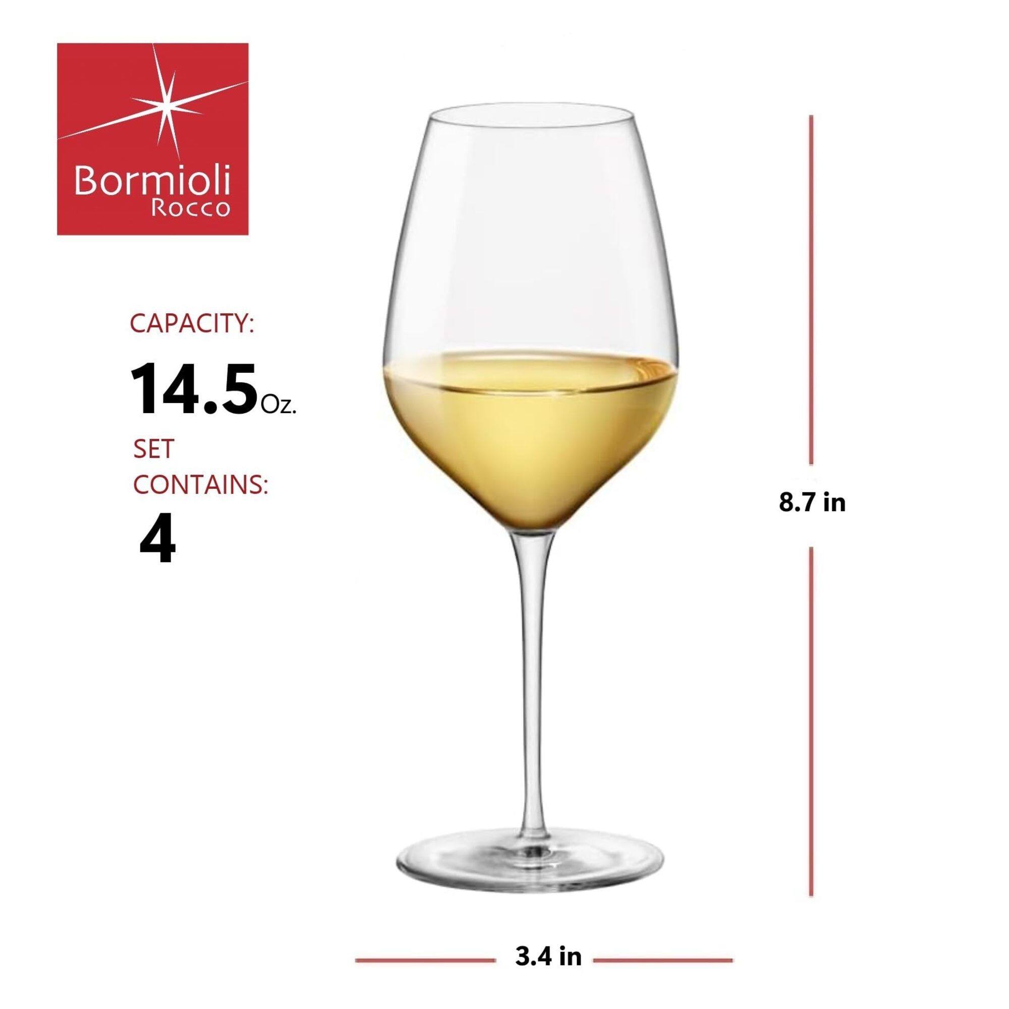 Bormioli Rocco  
CAPACITY: 14.5 oz  
SET CONTAINS: 4  
8.7 in  
3.4 in