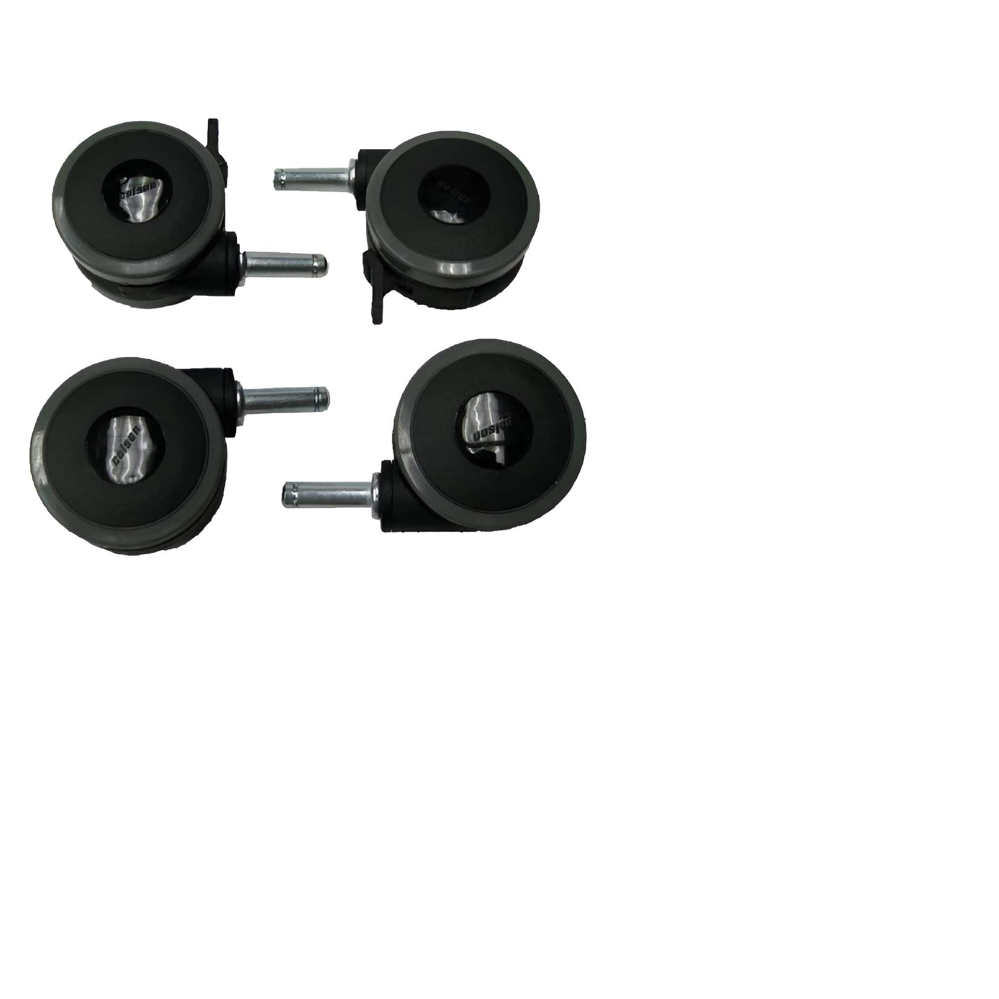 Invacare - Bed Caster Package (2 with Brake and 2 without Brake) for Bed Replacement - Black