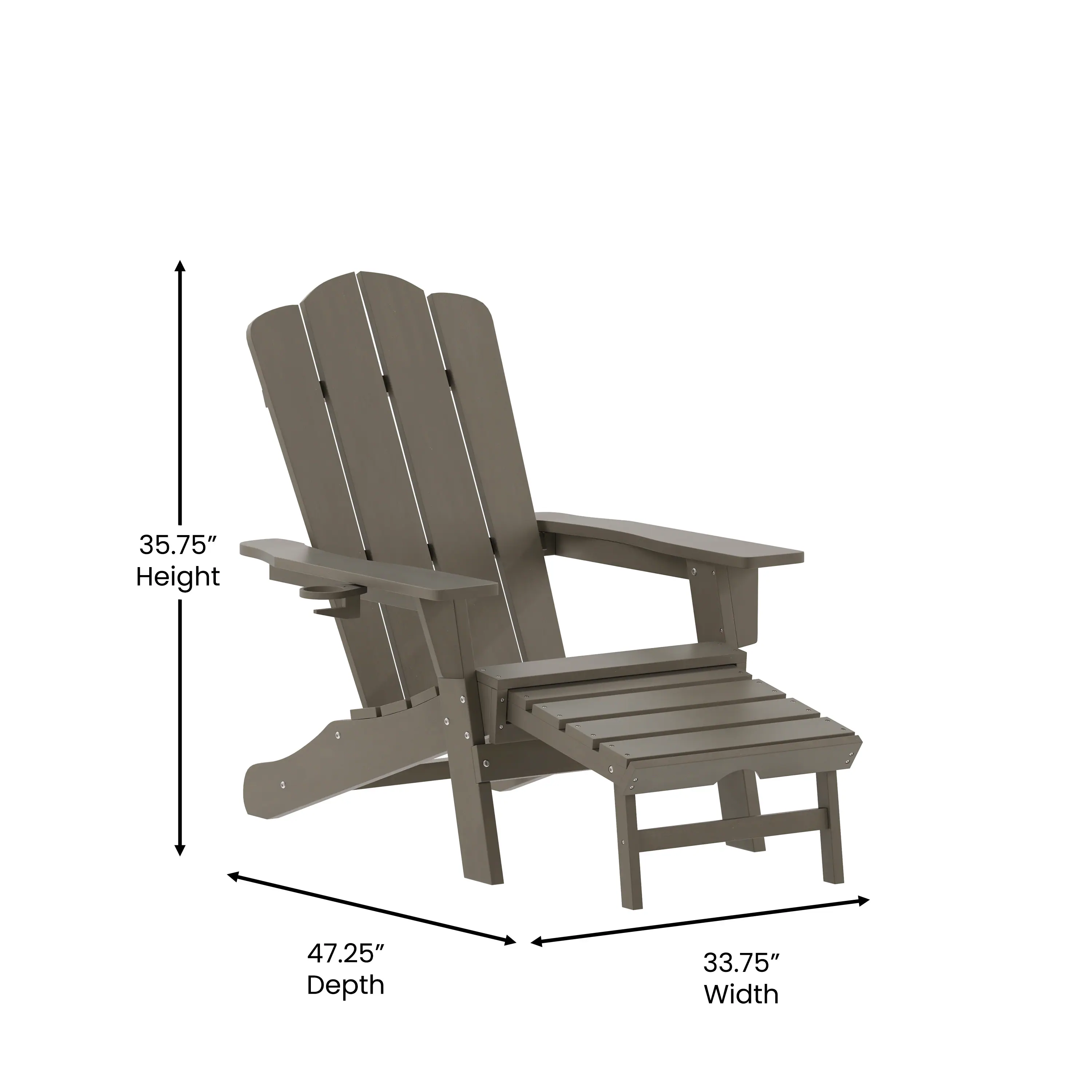 35.75" Height  
47.25" Depth  
33.75" Width