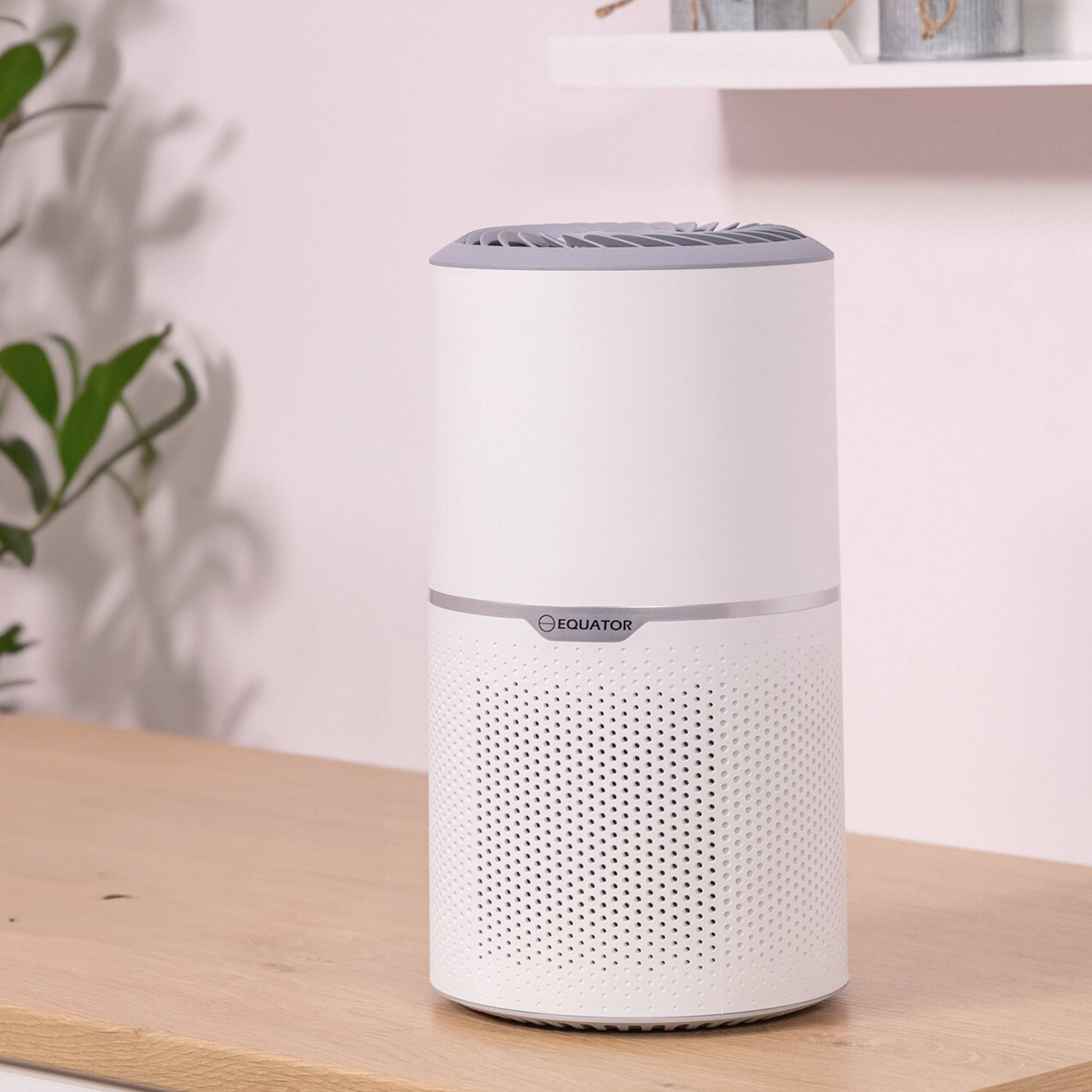 Alt View 8. Equator - Equator HEPA Air Purifier with Sterilizer ION Smoke Remover Humidifier Odor Lock PET Dander 270 sq.ft. 110V - White.