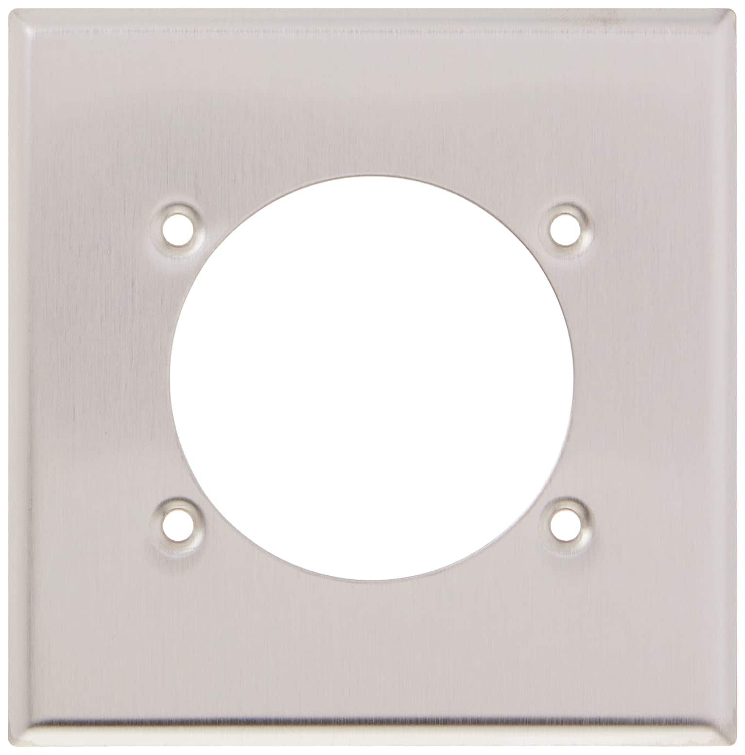 Leviton - 2 gang Stainless Steel Single Outlet Wall Plate 1 pk - Silver