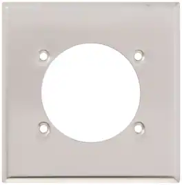 Leviton - 2 gang Stainless Steel Single Outlet Wall Plate 1 pk - Silver