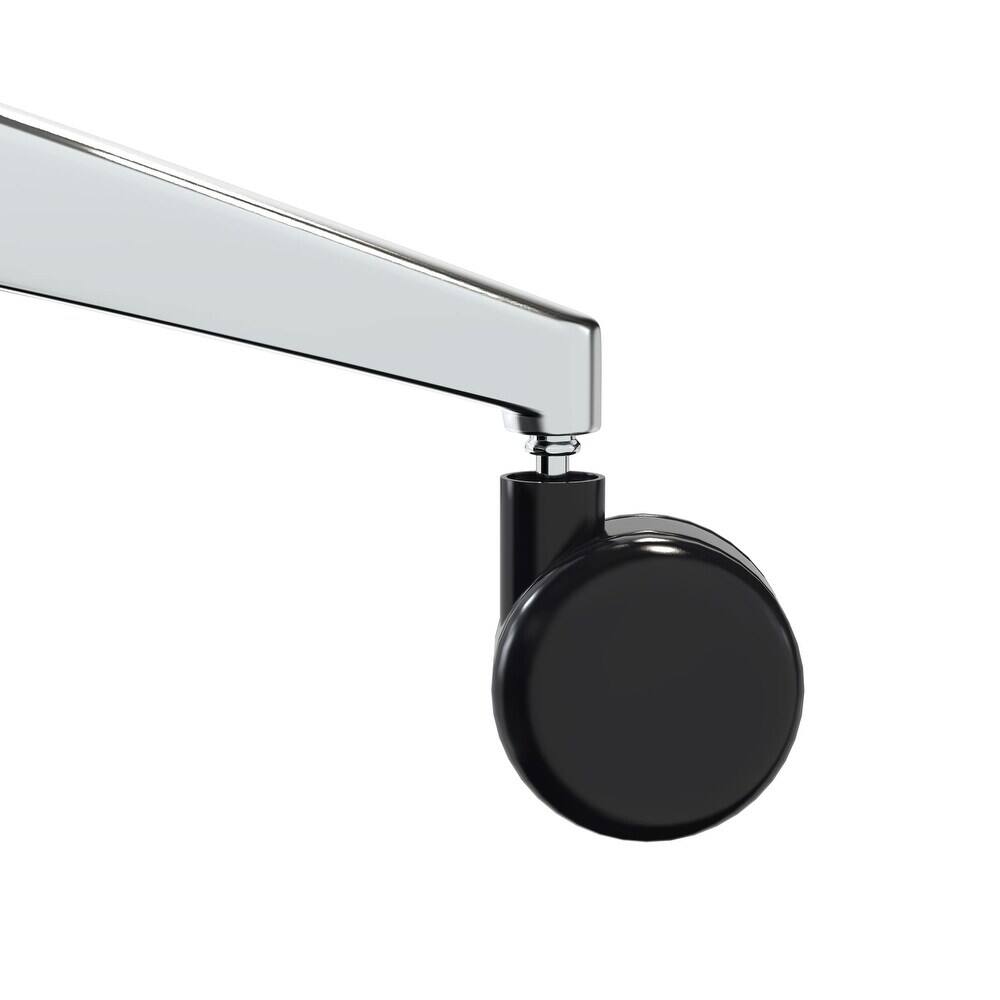 Alt View 4. LeisureMod - Summit High-Back Swivel Leather in Metal Frame Office Desk Chair with Adjustable Height, Tilt & Plush Cushion - White.