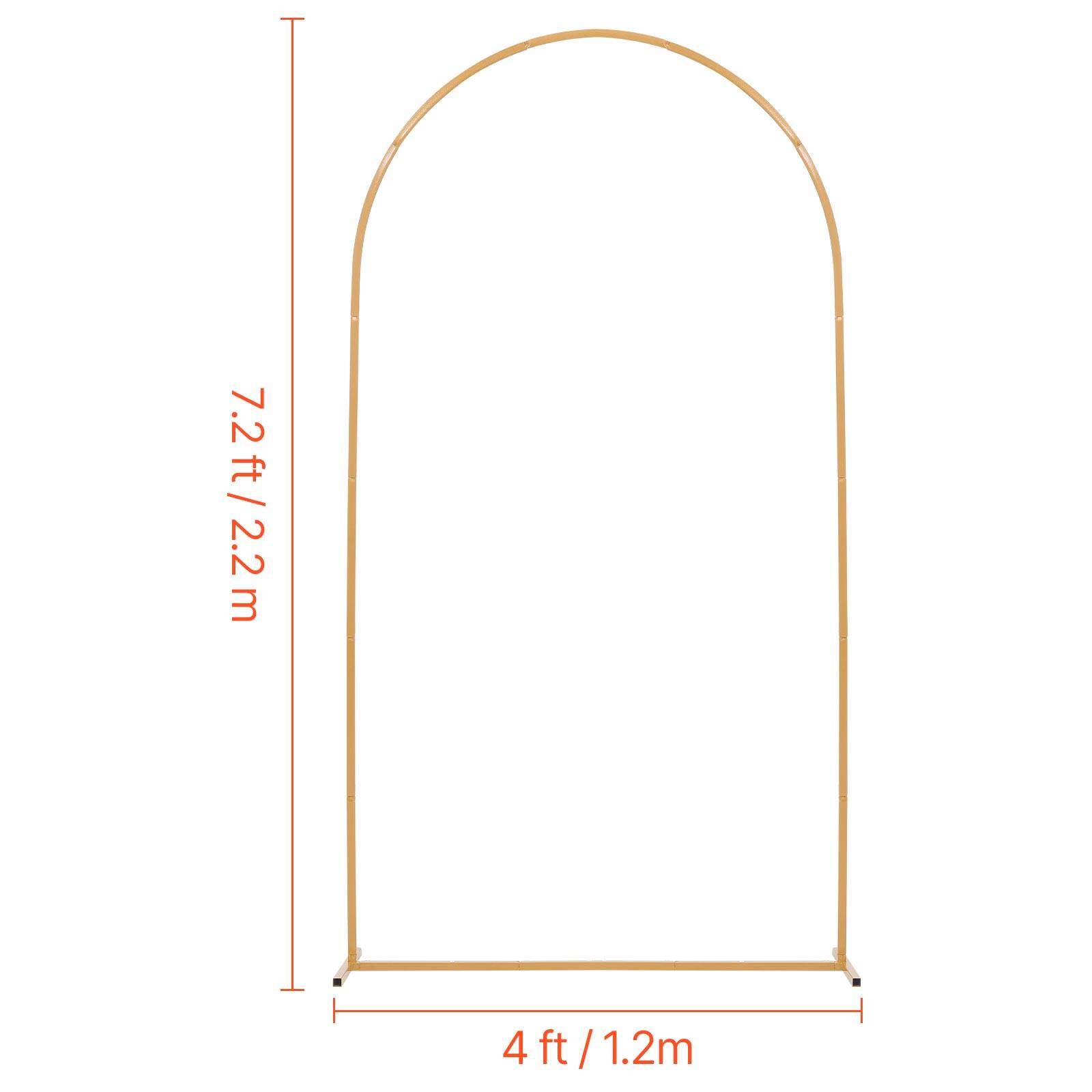 7.2 ft / 2.2 m  
4 ft / 1.2 m