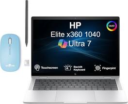 HP - Elite x360 1040 2-in-1 Laptop 14.0 2.8K Display (Ultra 7-155H, 32GB RAM, 1TB SSD, Win 11 Pro) w/Dockztorm Wireless Mouse - Silver