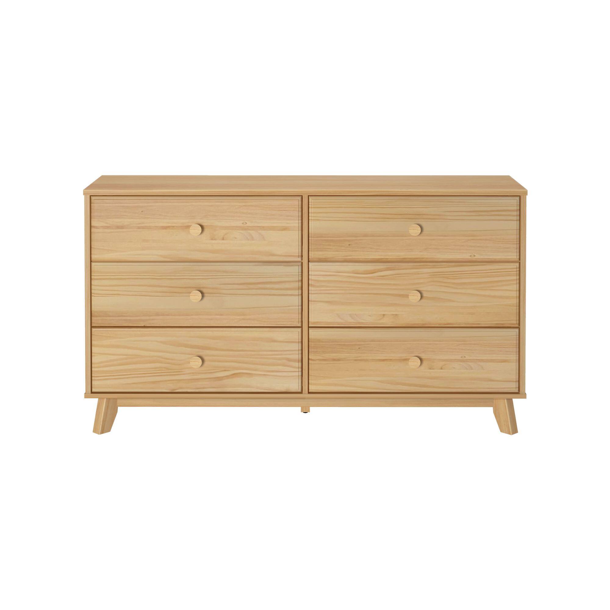 Alt View 3. Plank+Beam - Plank+Beam Classic 6-Drawer Dresser, Natural - Natural.