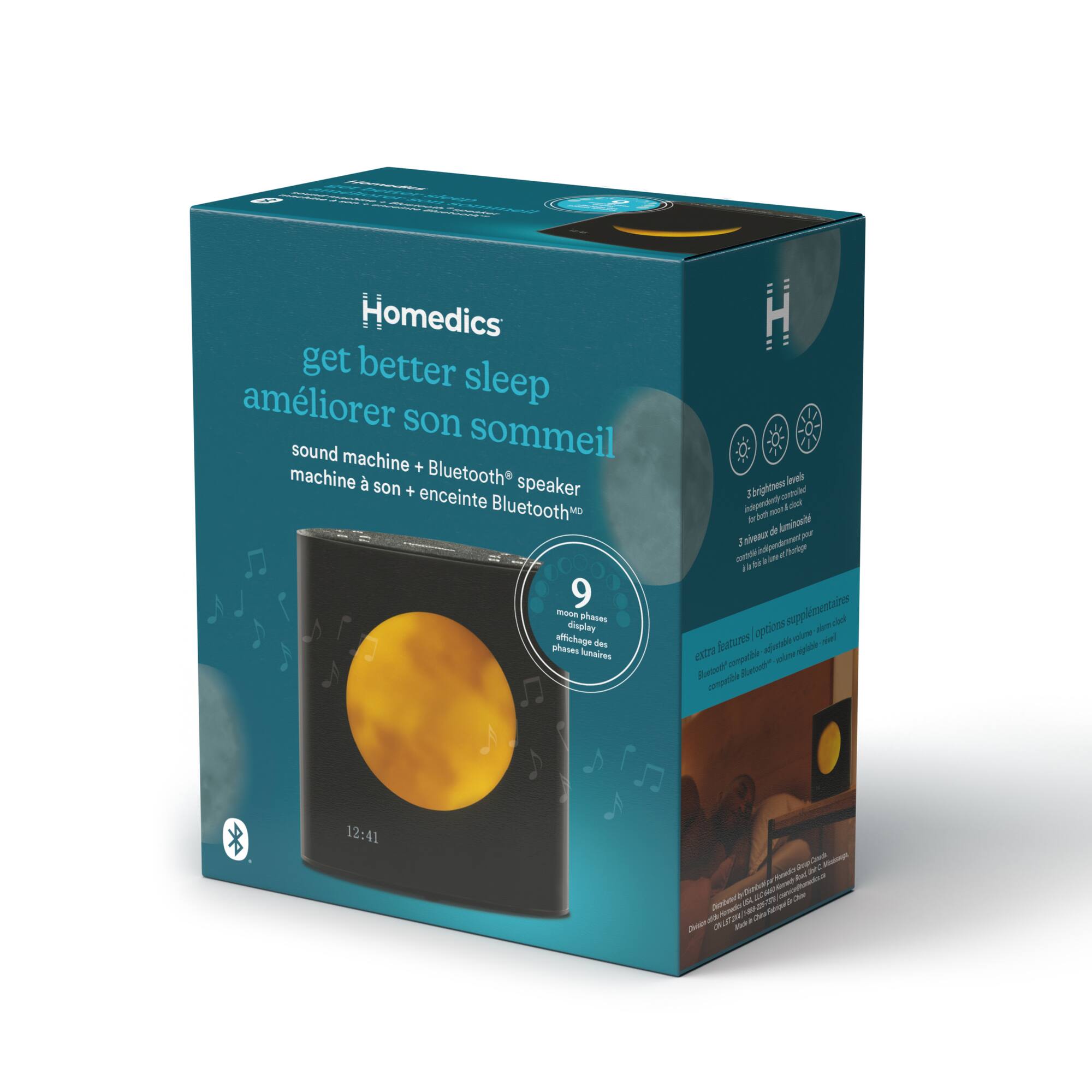 Alt View 13. Homedics - Sound Sleep Moon Dream Sound Machine & Clock - Black.