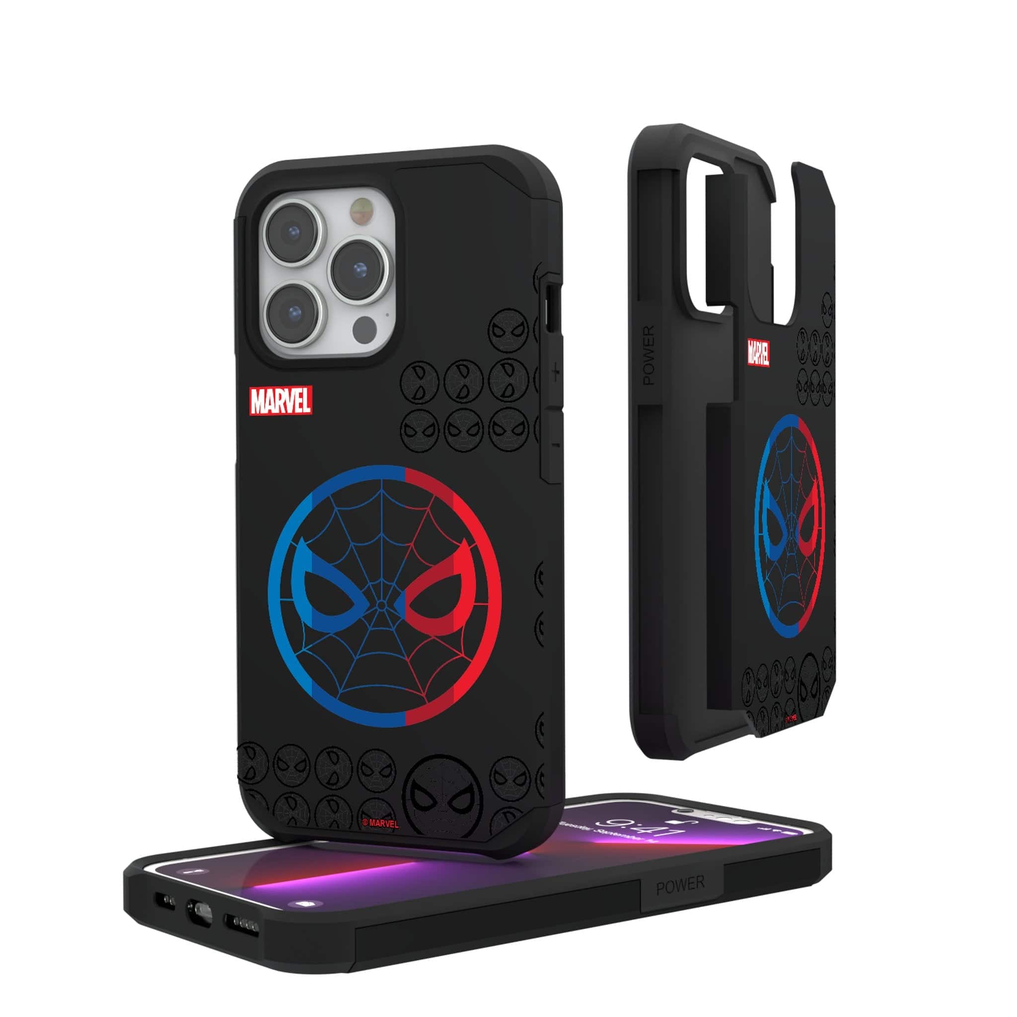 Keyscaper - Marvel Spider-Man Sigil Rugged Phone Case - Apple iPhone 13 - Multicolor