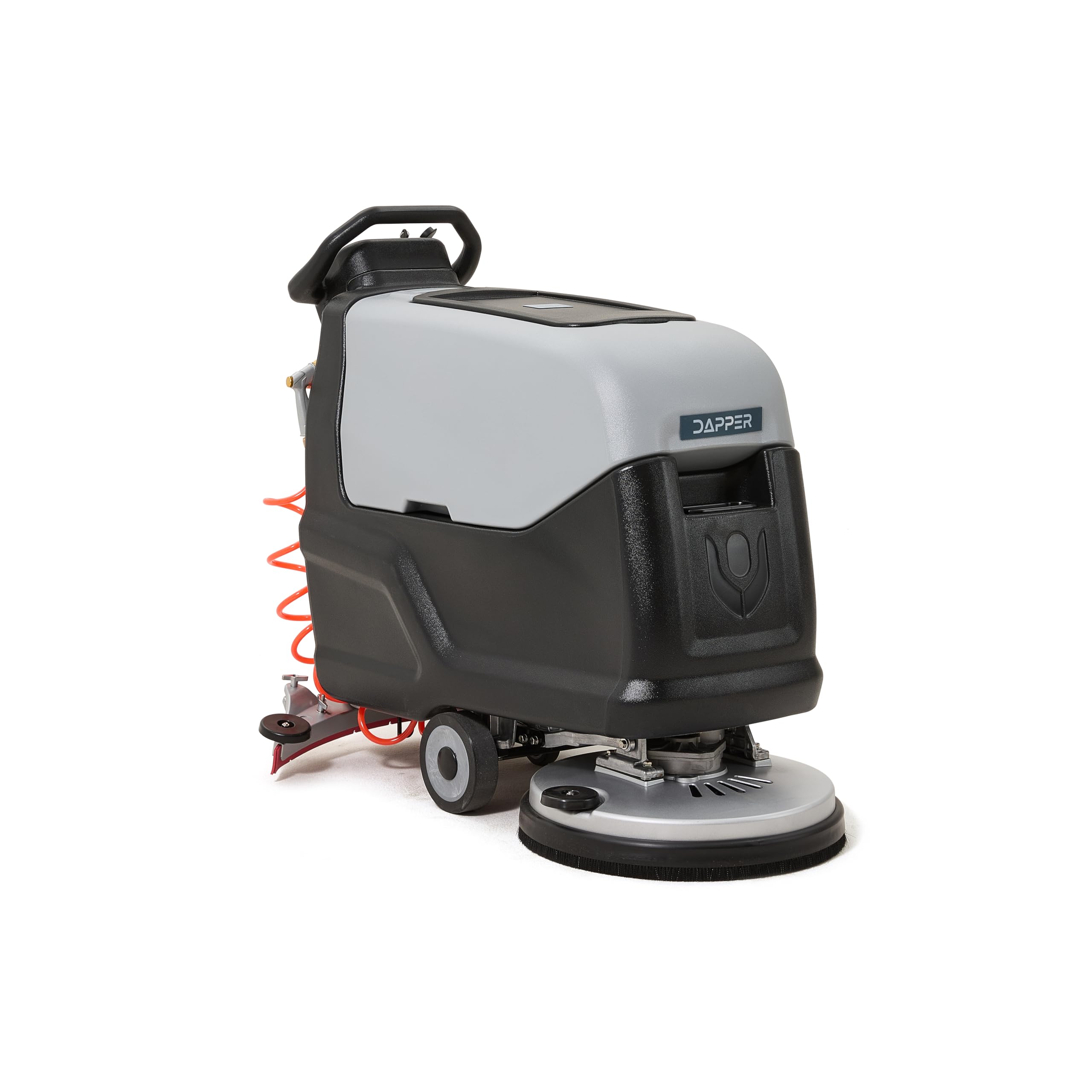 Alt View 4. Dapper Supply - Battery Powered Walk Behind Floor Scrubber 20 Inch Cleaning Path 4 Hour Runtime 200 RPM 2 Year Warranty - Grey.