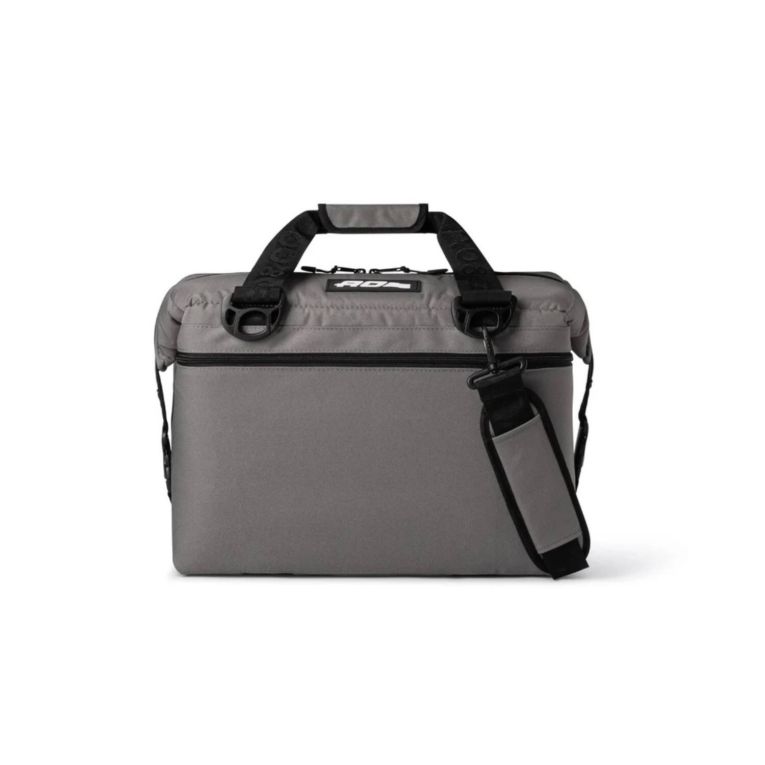 Left. AO Coolers - AO Coolers Original Canvas Series 24-Pack Soft Cooler (Charcoal) - Charcoal.