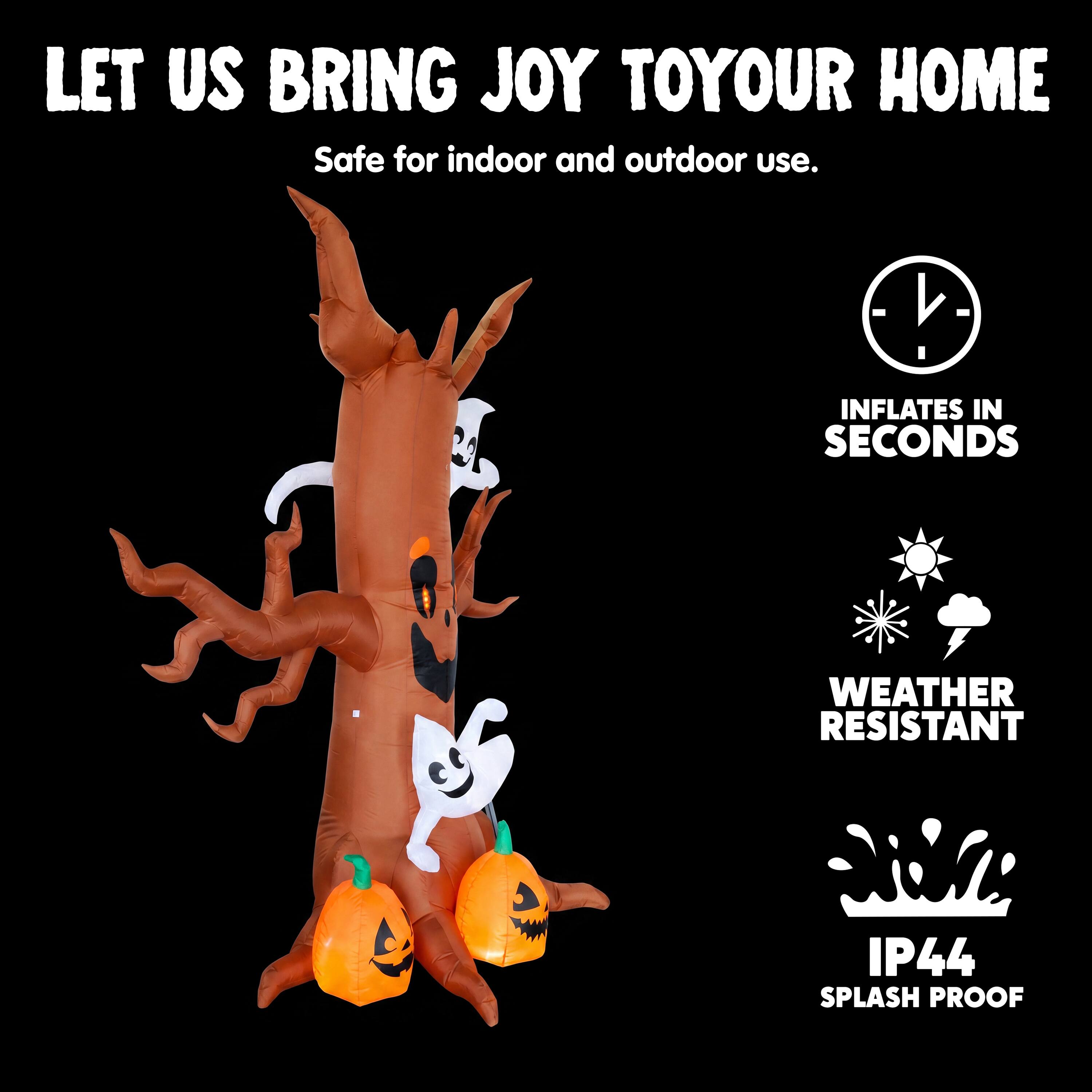LET US BRING JOY TO YOUR HOME  
Safe for indoor and outdoor use.  
- INFLATES IN SECONDS  
- WEATHER RESISTANT  
- IP44 SPLASH PROOF