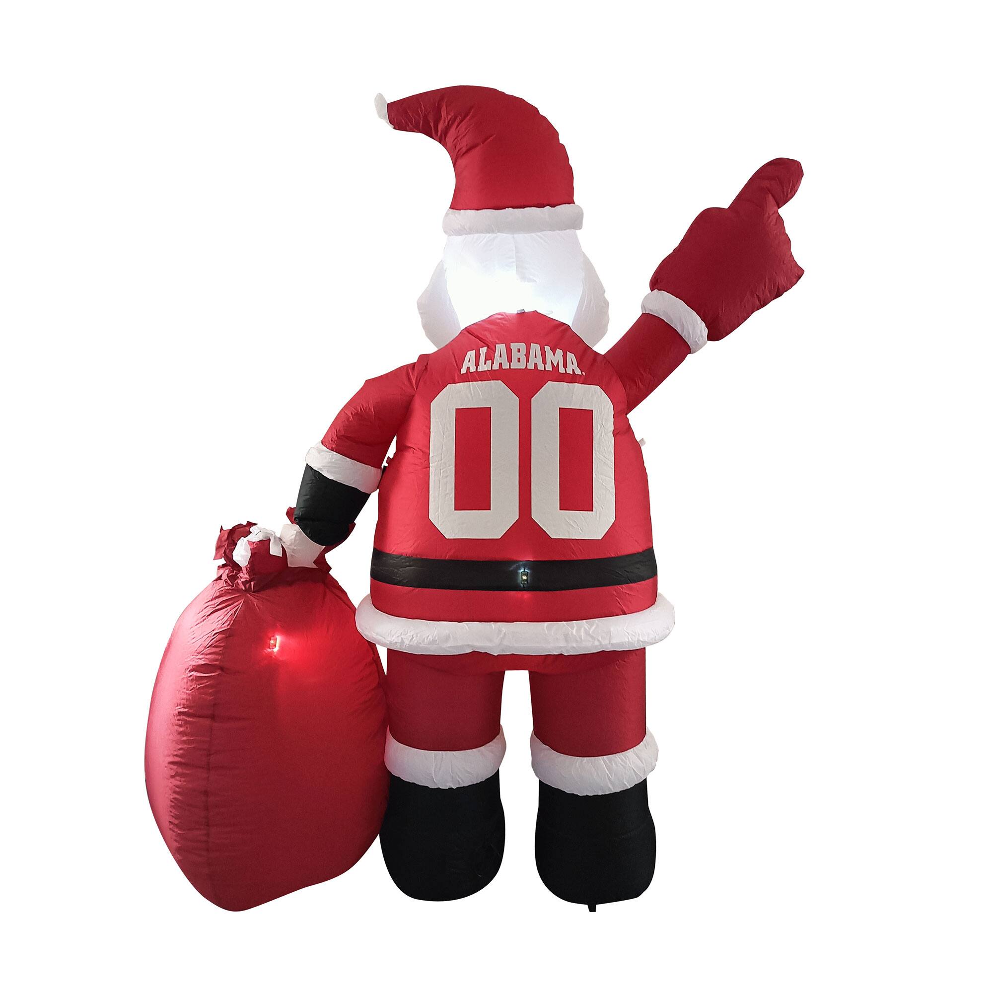 Alt View 2. Logo Brands - Alabama Crimson Tide 7' Inflatable Santa - Multicolor.